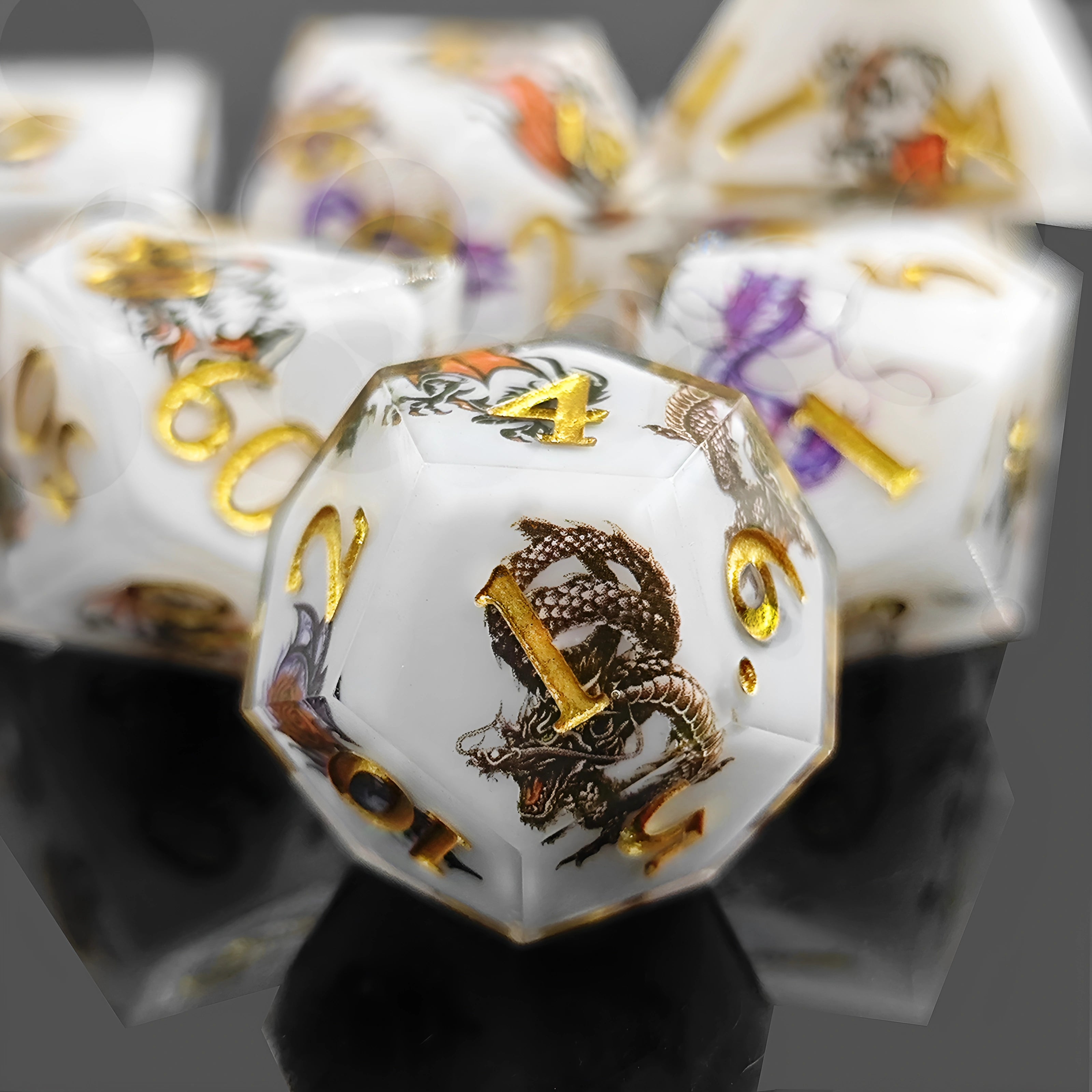 Dragon Warrior – Inlaid D&D Dice Set