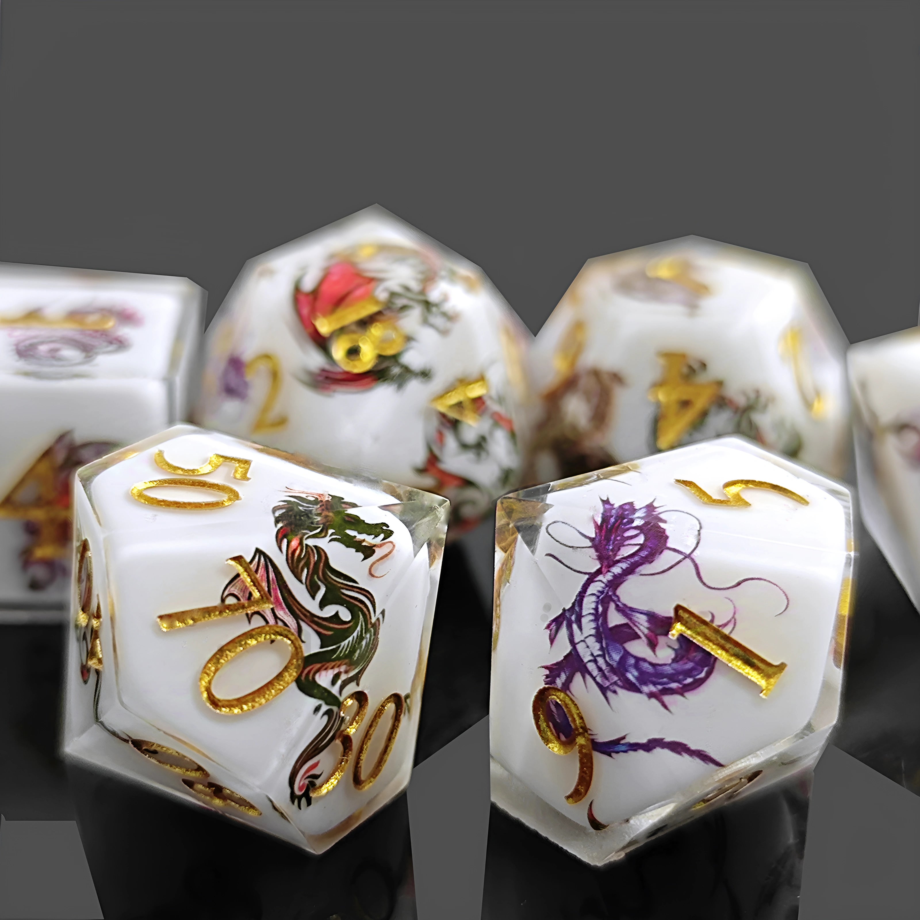 Dragon Warrior – Inlaid D&D Dice Set