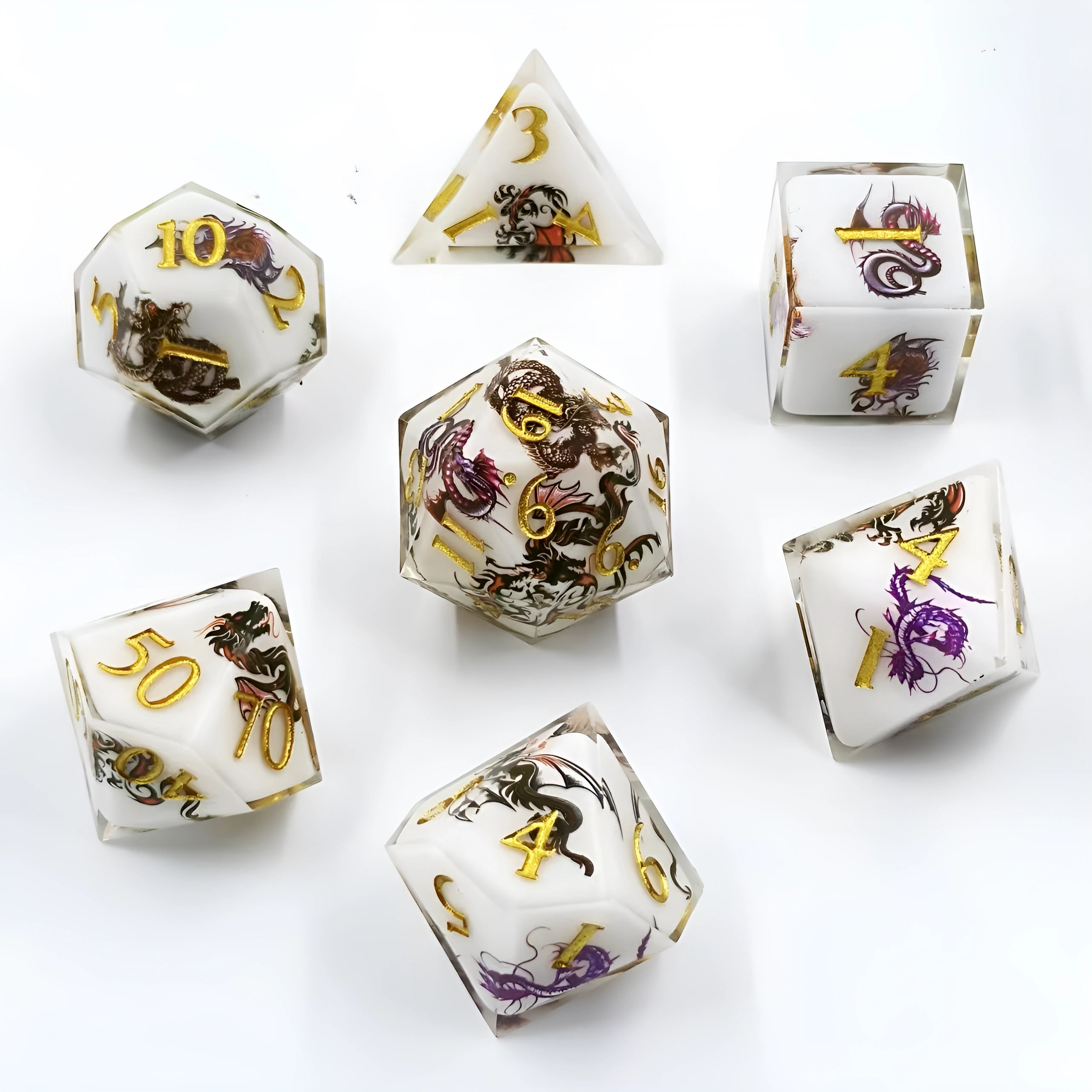Dragon Warrior – Inlaid D&D Dice Set