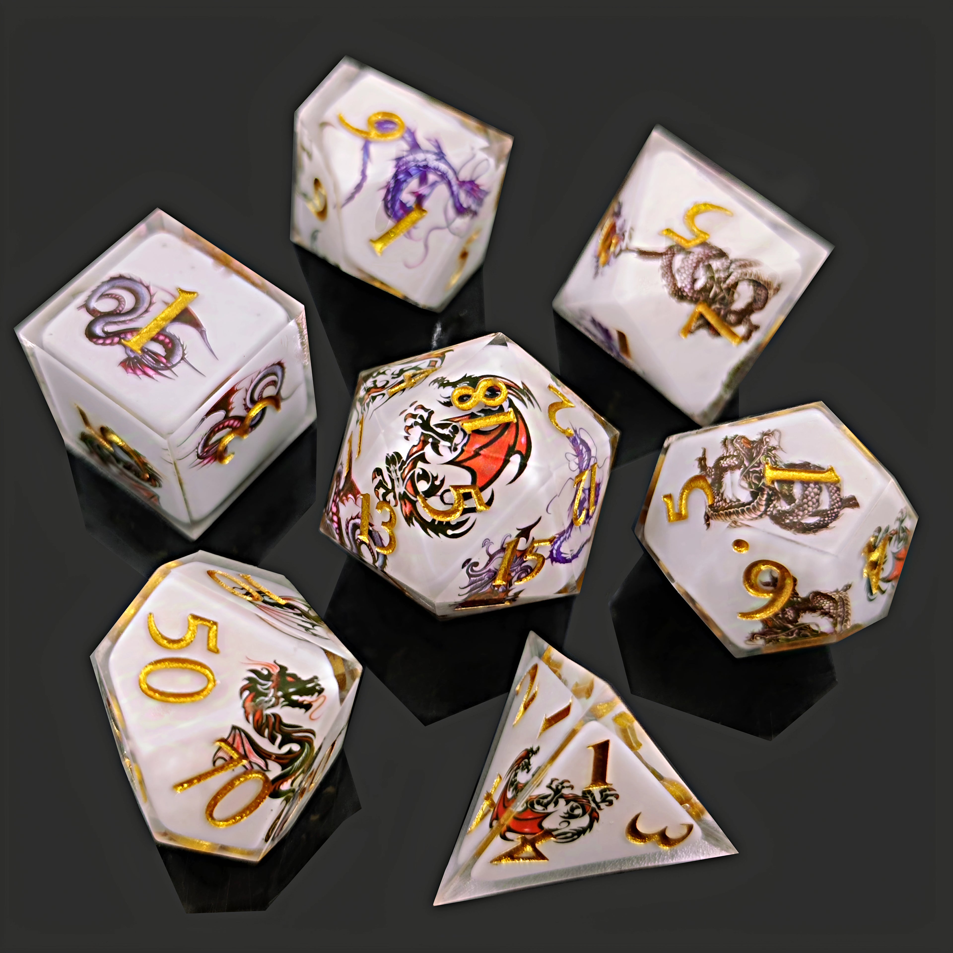 Dragon Warrior – Inlaid D&D Dice Set