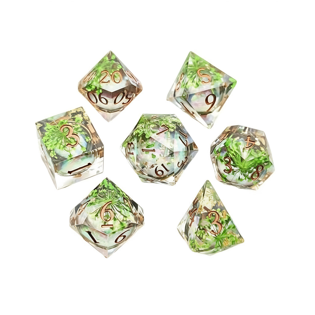 Flourishing Nature – Clear Sight D&D Dice Set