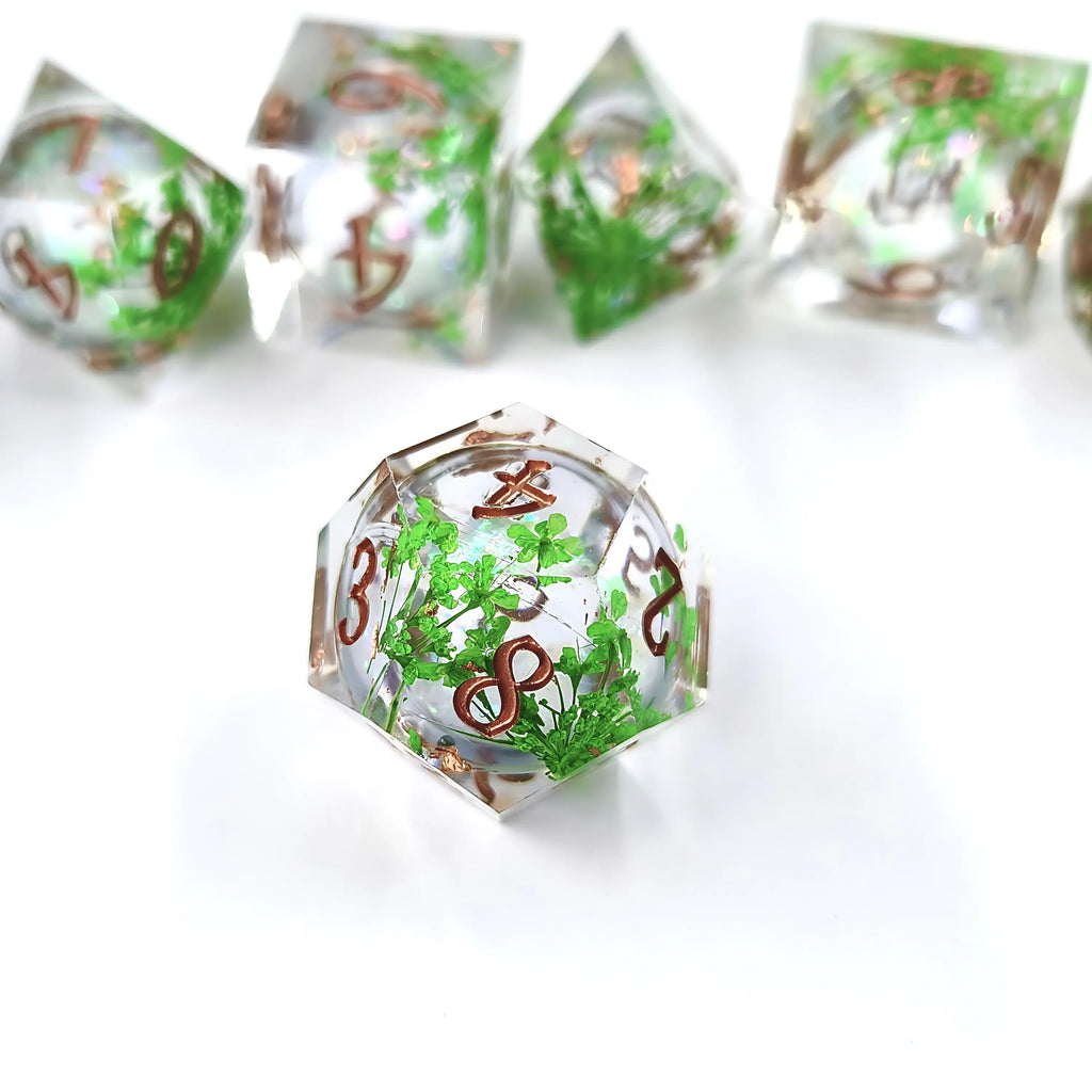 Flourishing Nature – Clear Sight D&D Dice Set