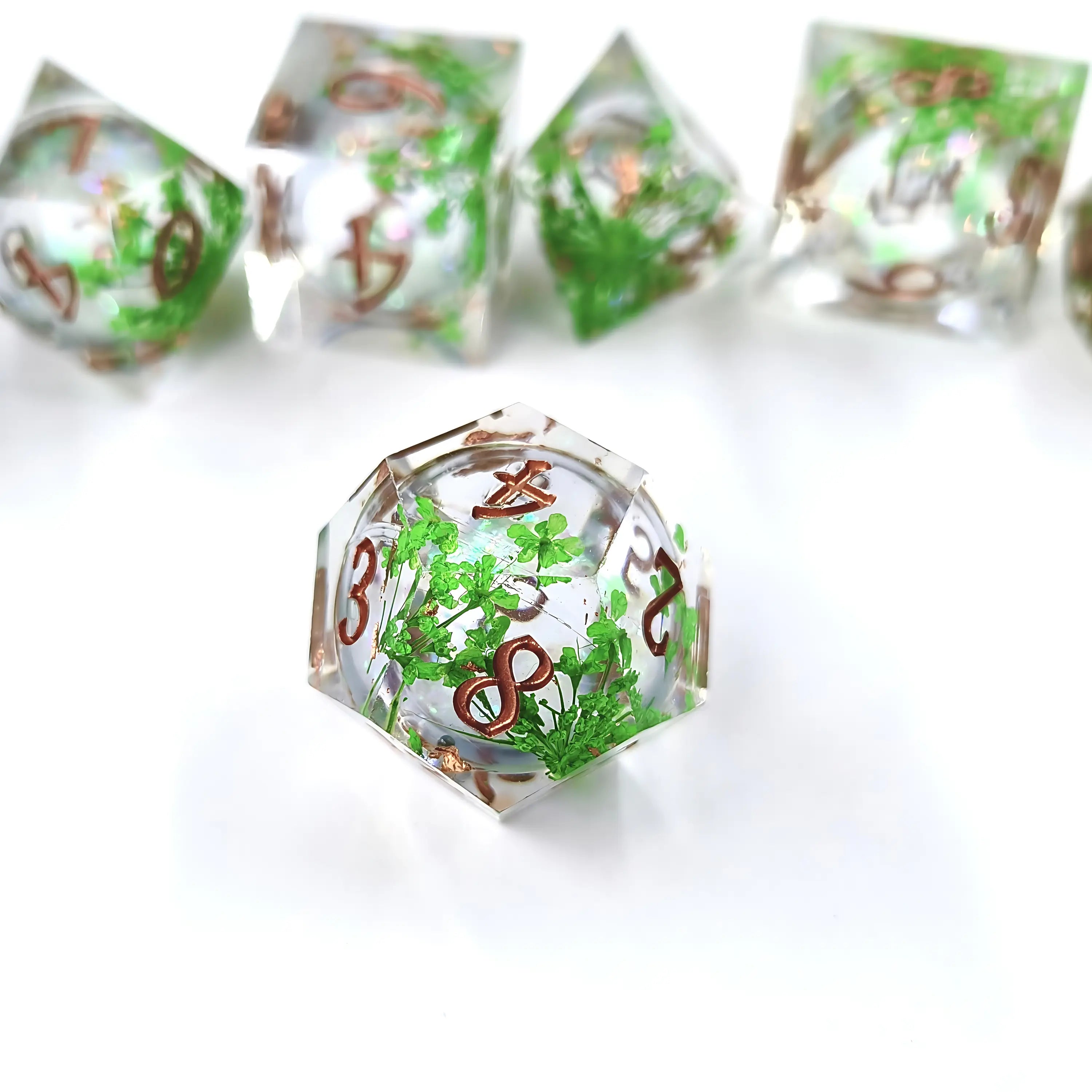 Flourishing Nature – Clear Sight D&D Dice Set
