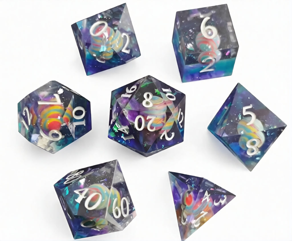 Galaxy Beyond – Clear Sight D&D Dice Set