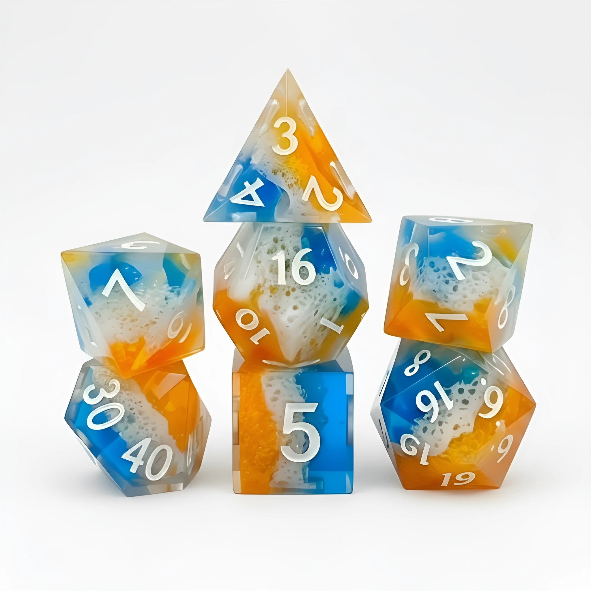 Golden Shores – Scenic D&D Dice Set