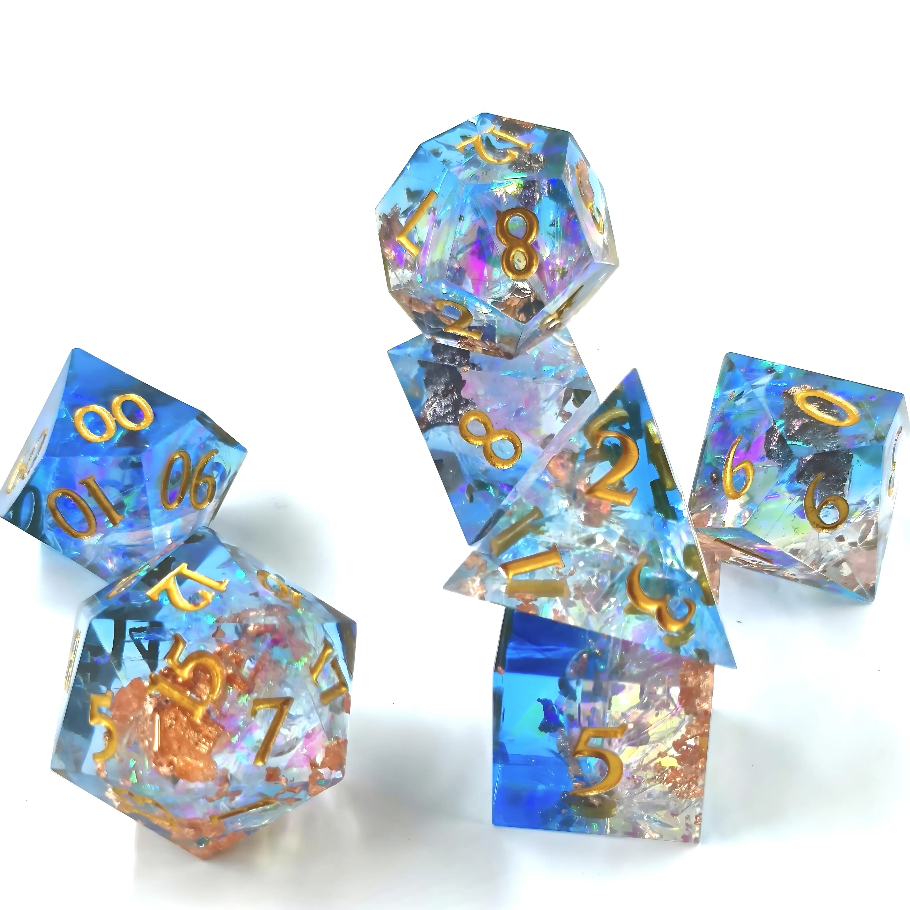 Golden Reef – Golden Mix D&D Dice Set