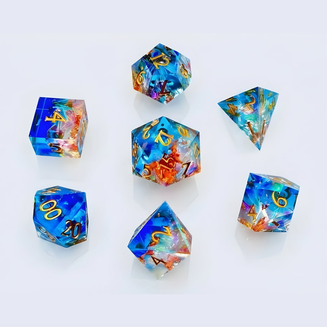 Golden Reef – Golden Mix D&D Dice Set