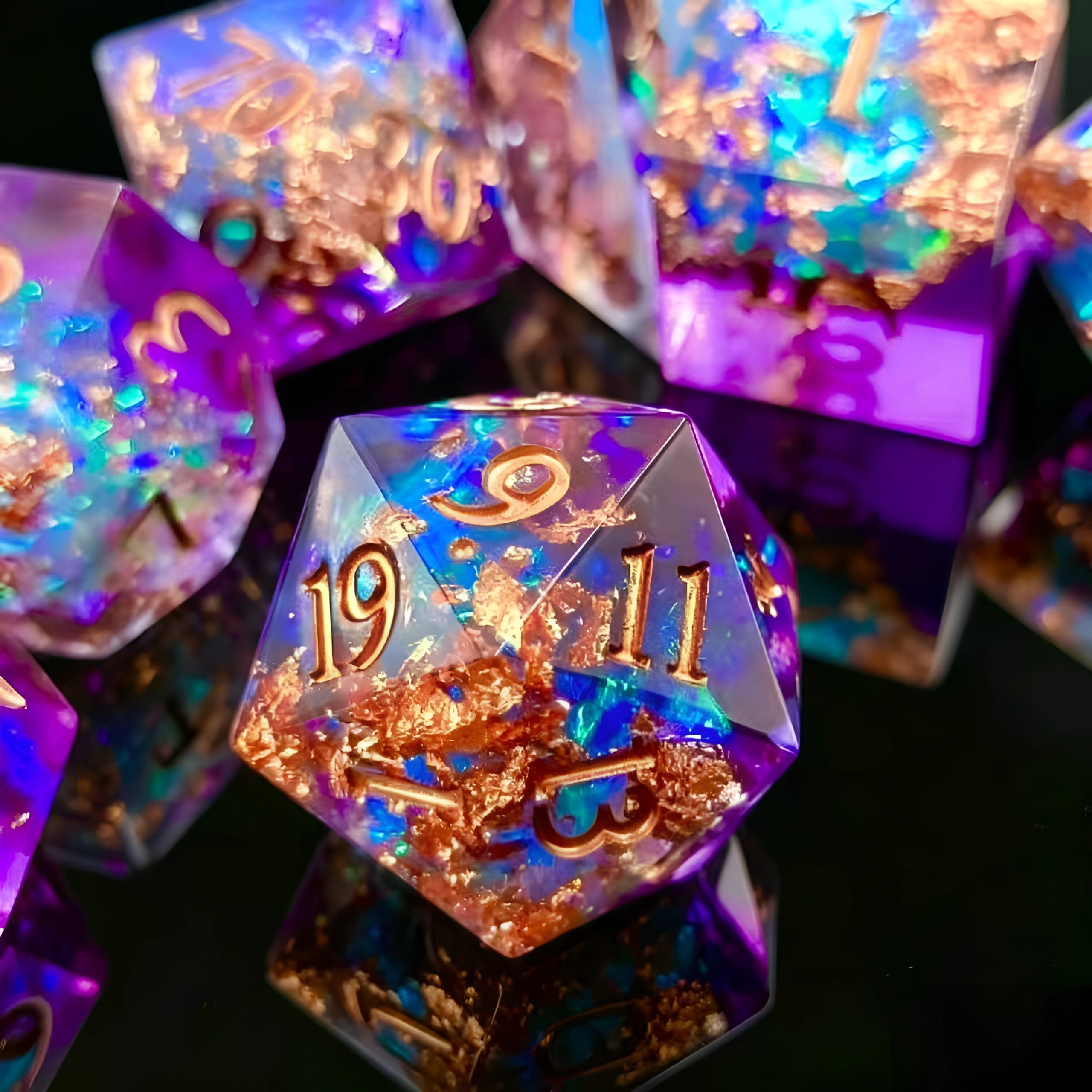 Immodest Nobility – Golden Mix D&D Dice Set