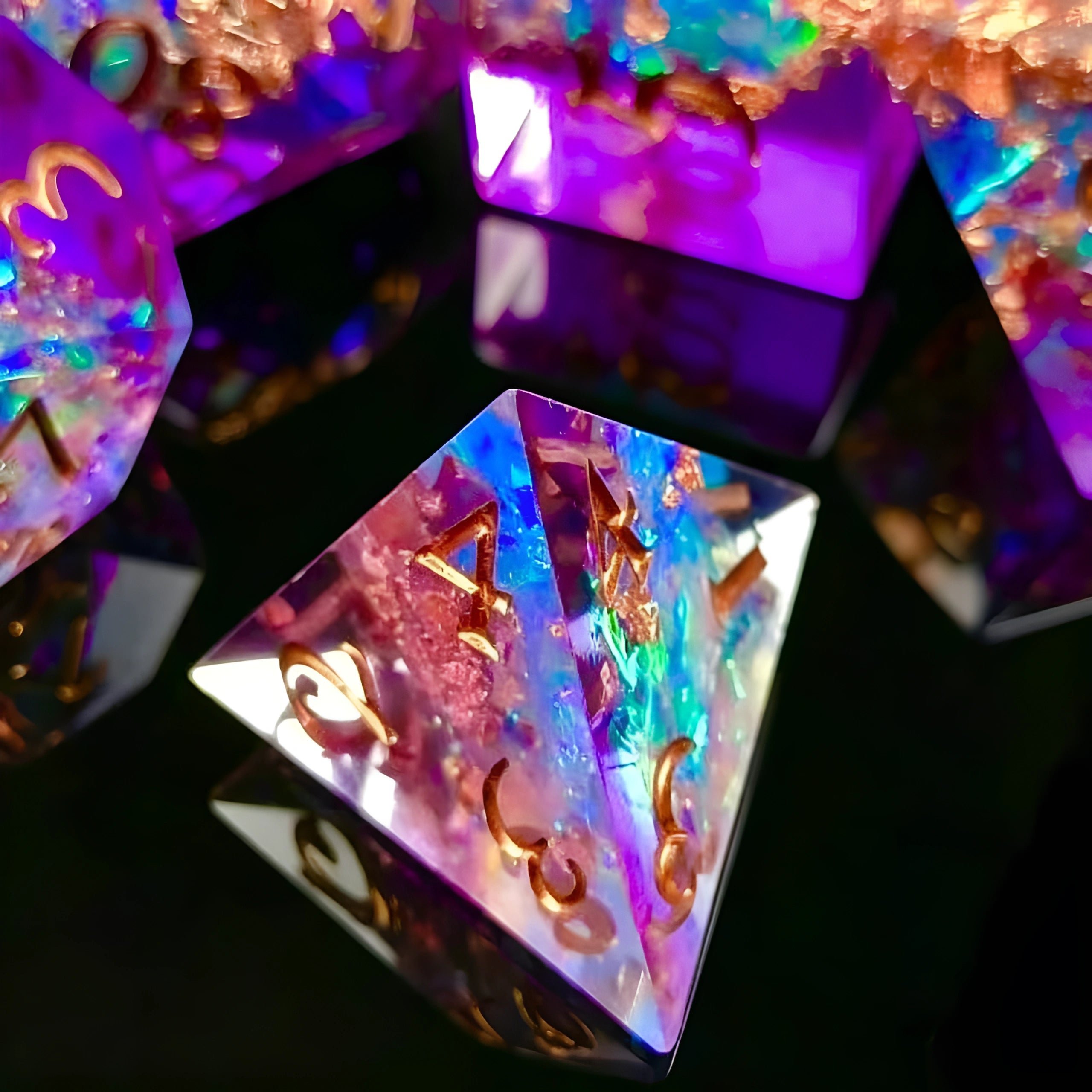 Immodest Nobility – Golden Mix D&D Dice Set