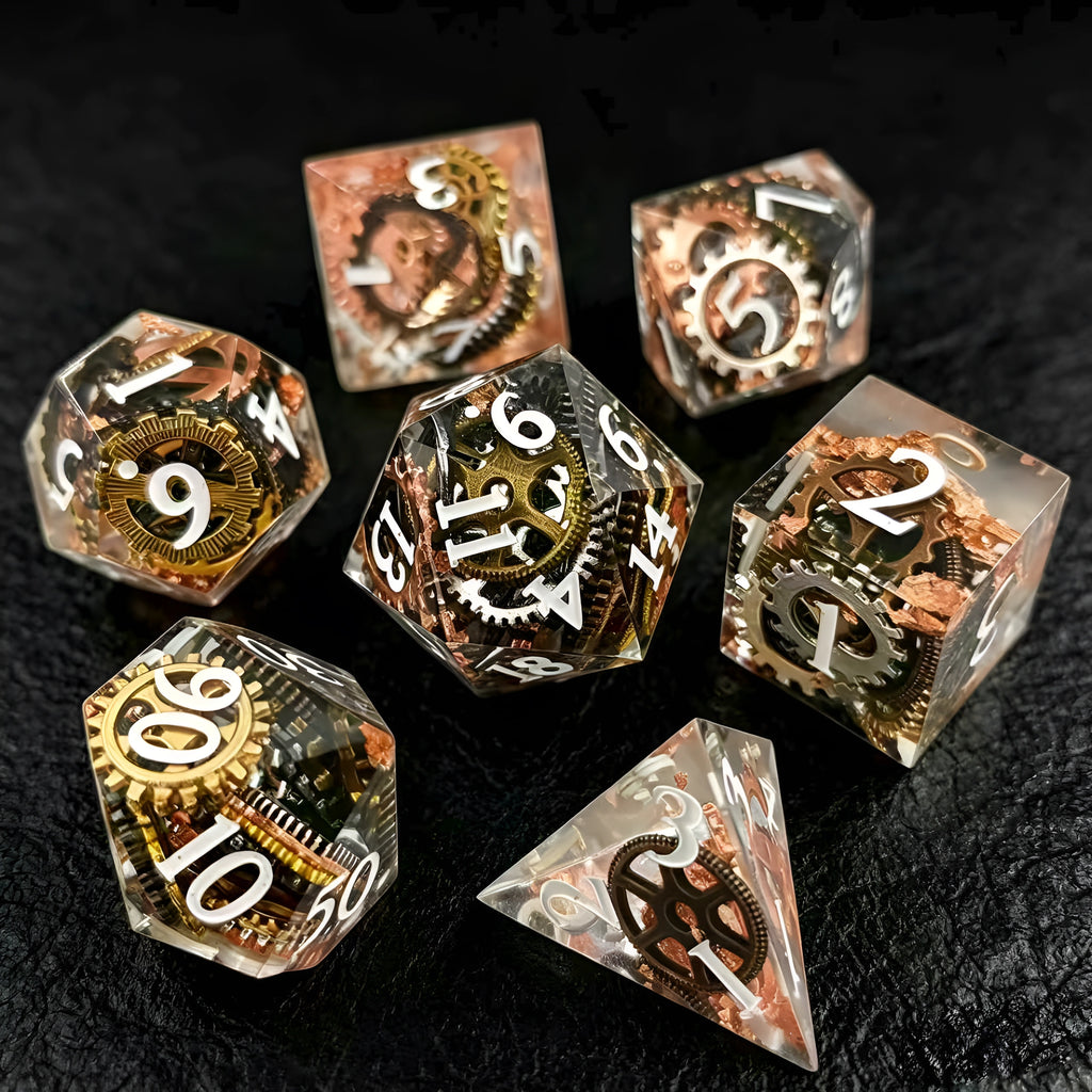 Inner Workings – Clear Sight D&D Dice Set