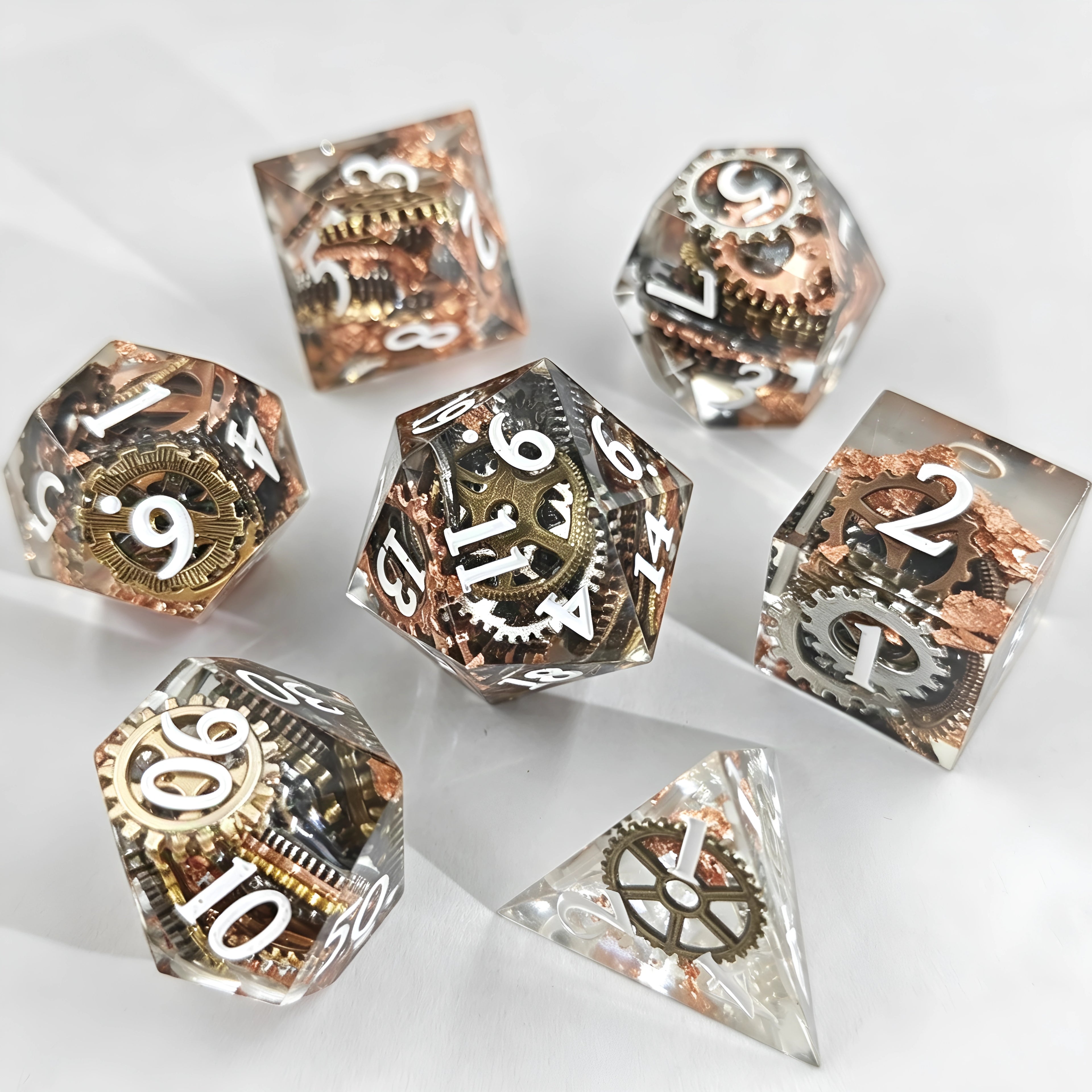 Inner Workings – Clear Sight D&D Dice Set