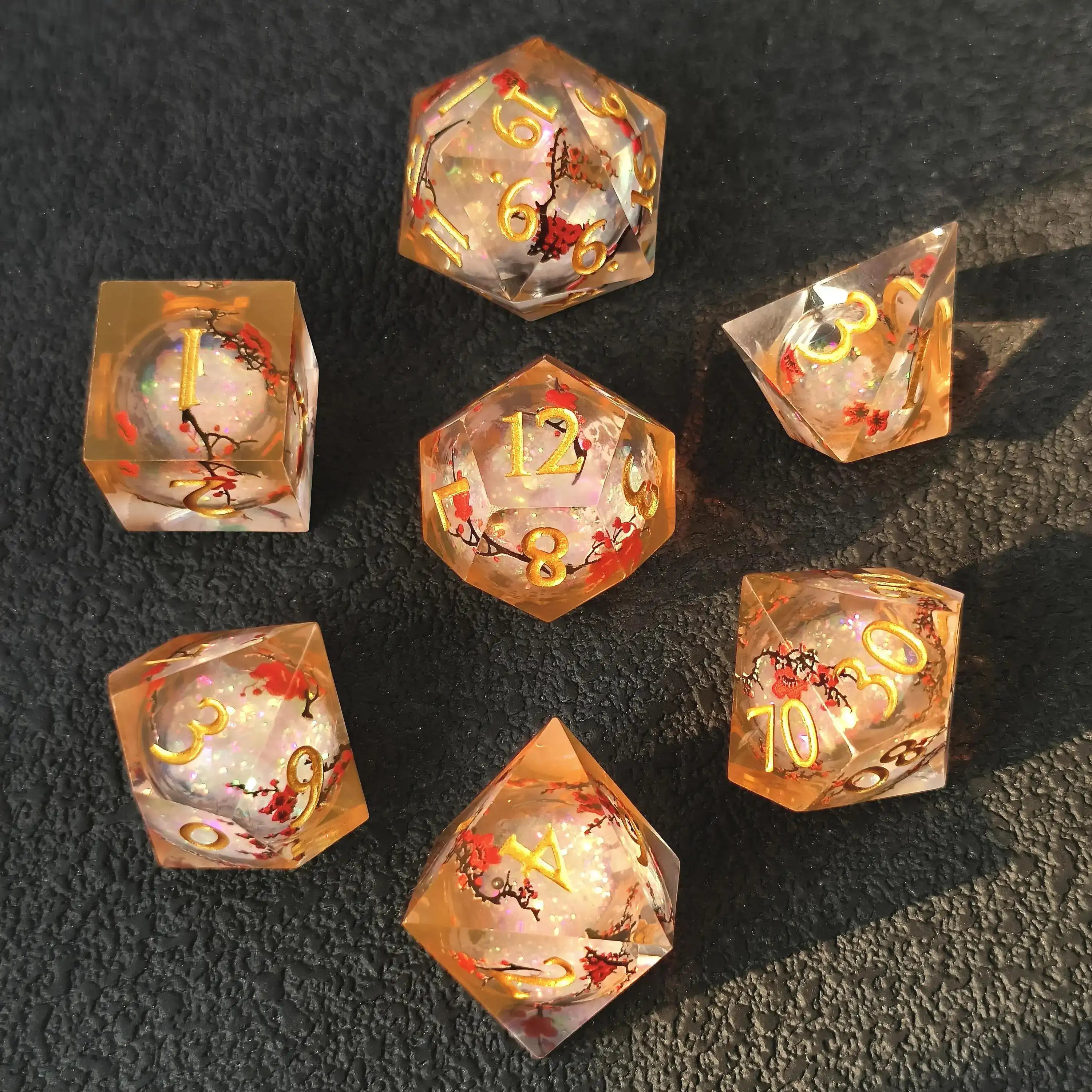 Last Blossom – Clear Sight D&D Dice Set