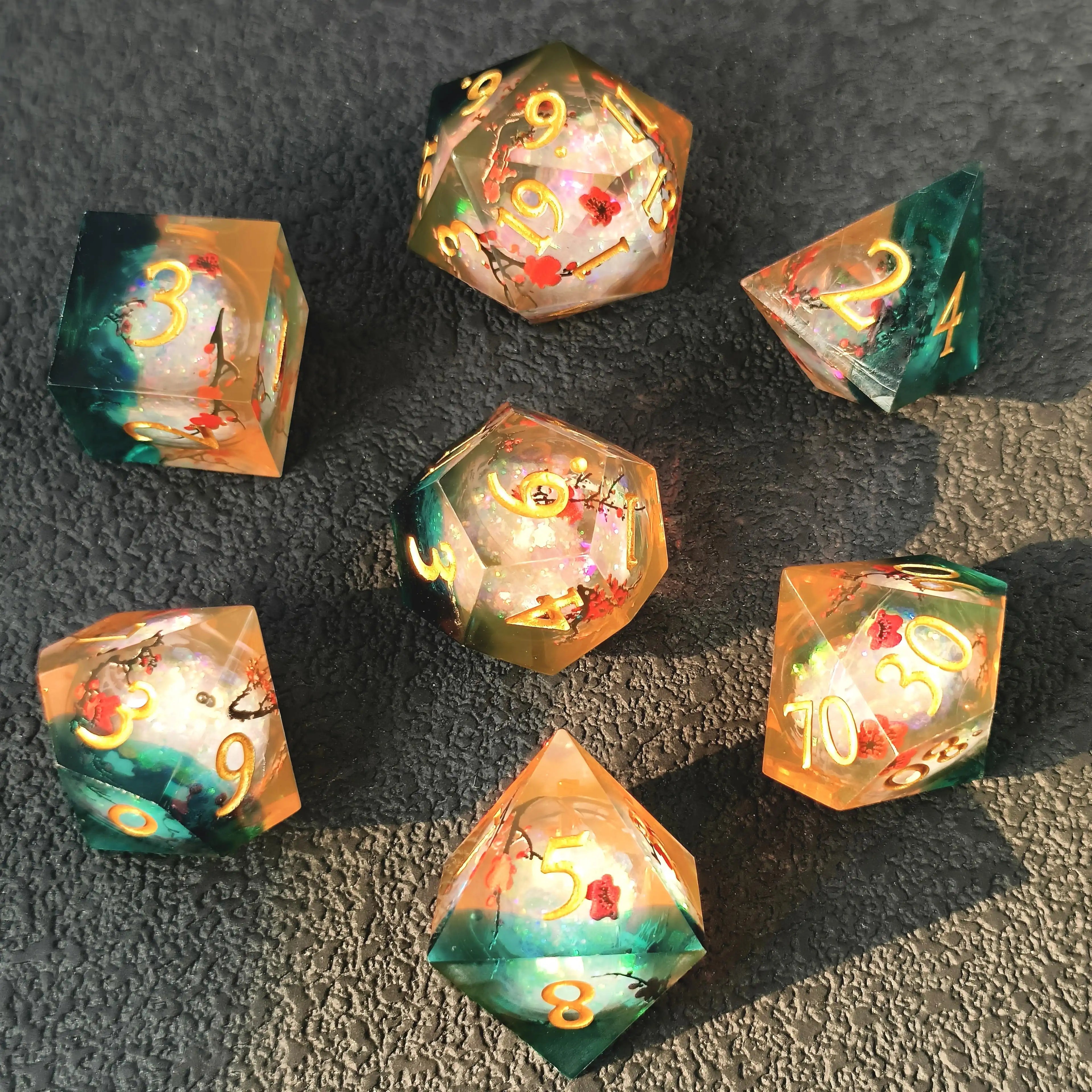 Last Blossom – Clear Sight D&D Dice Set
