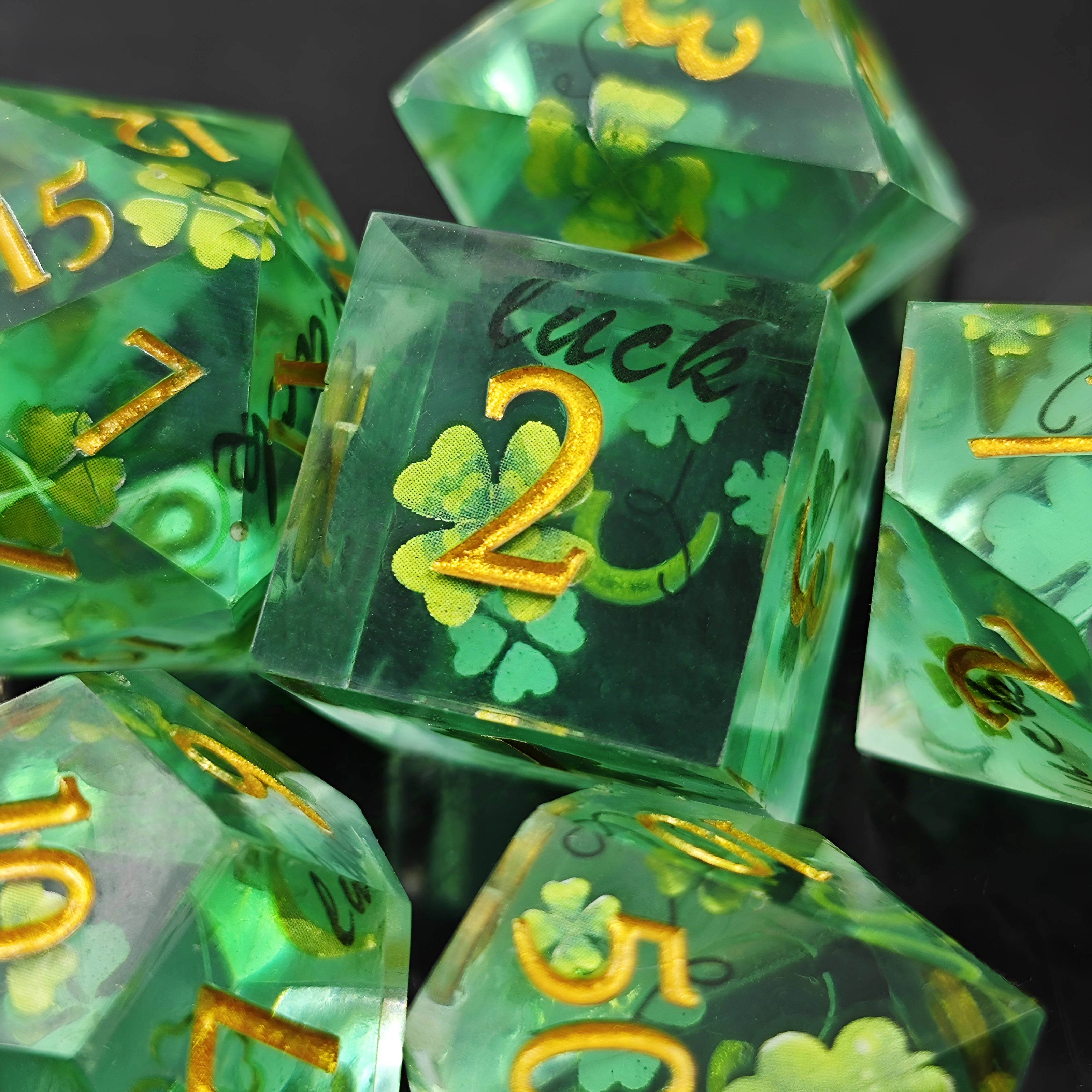 Lucky Charm – Clear Sight D&D Dice Set