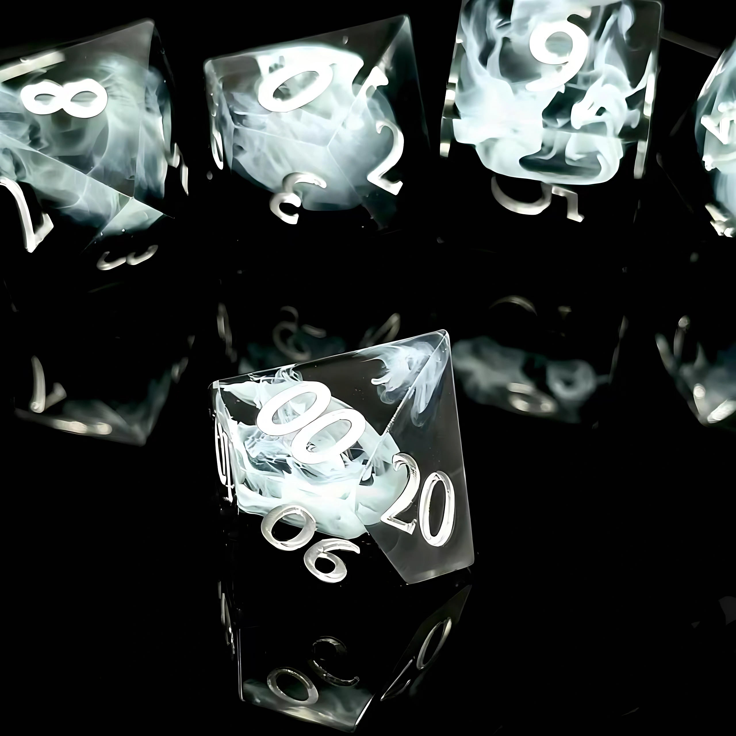 Mysterious Haze – Clear Sight D&D Dice Set