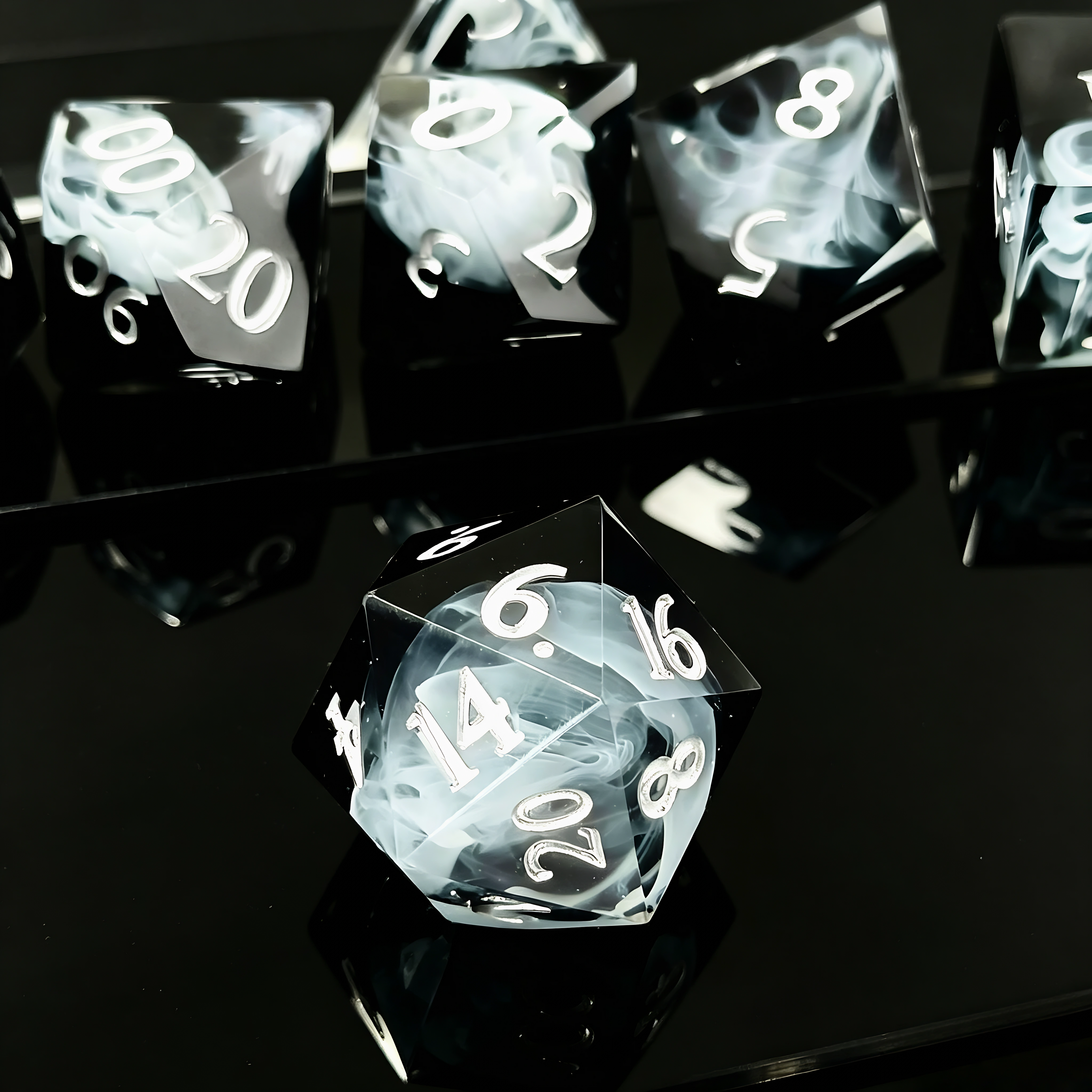 Mysterious Haze – Clear Sight D&D Dice Set