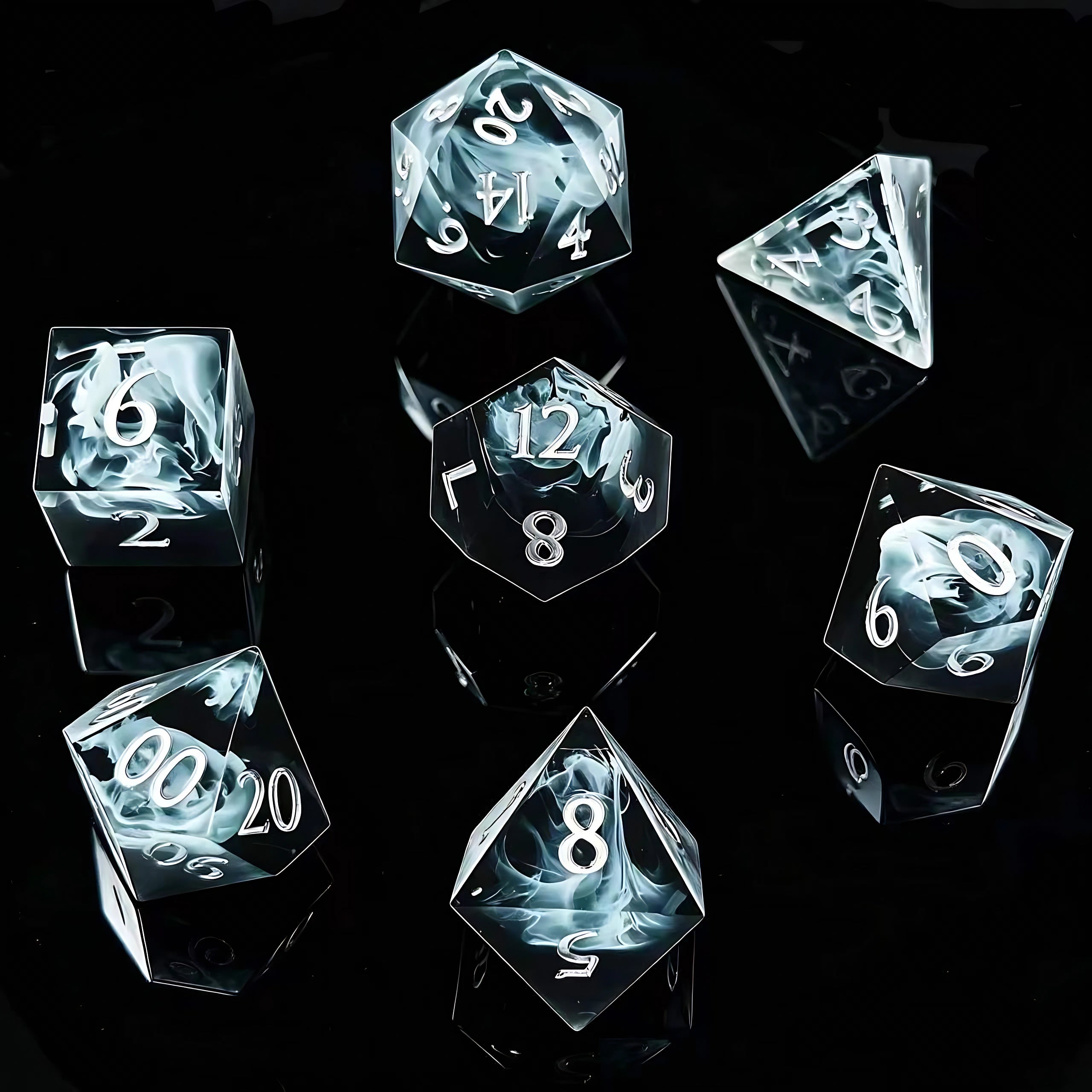Mysterious Haze – Clear Sight D&D Dice Set