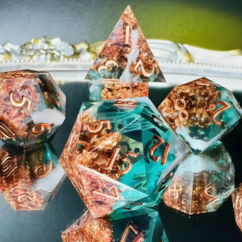 Two Golds – Golden Mix D&D Dice Set